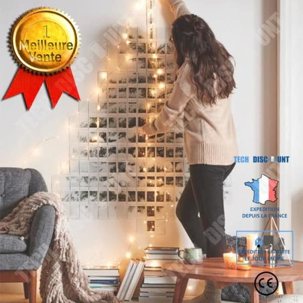 TD® Christmas 10M 100 LED Vattentät Koppar LED Strängljus 8 lägen med fjärrkontroll Vit