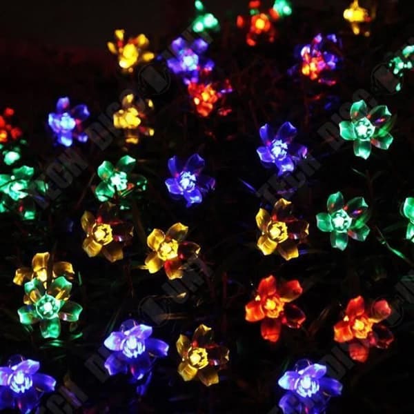 TD® led string lights 7M solar trädgårdslampor LED string light utomhusbelysning - Modell: White 12M 100LED