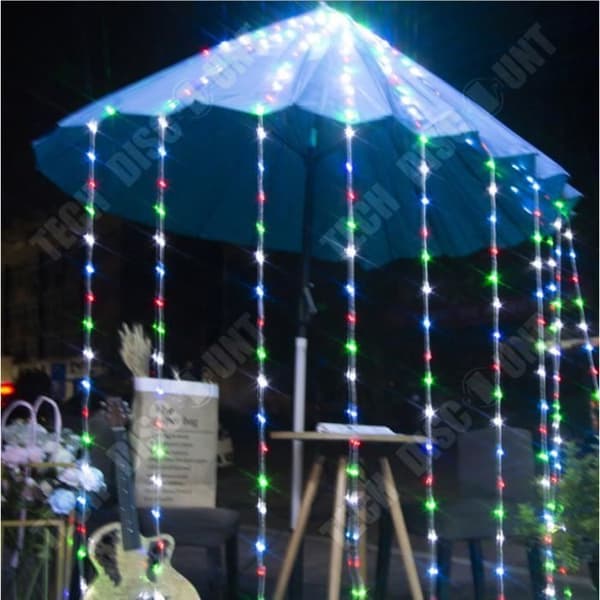 TD® 3 x 3m Vattentät Meteor Waterfall String Lights LED Waterfall Fairy Lights Gardiner Bröllopsbakgrundsbelysning - Vit