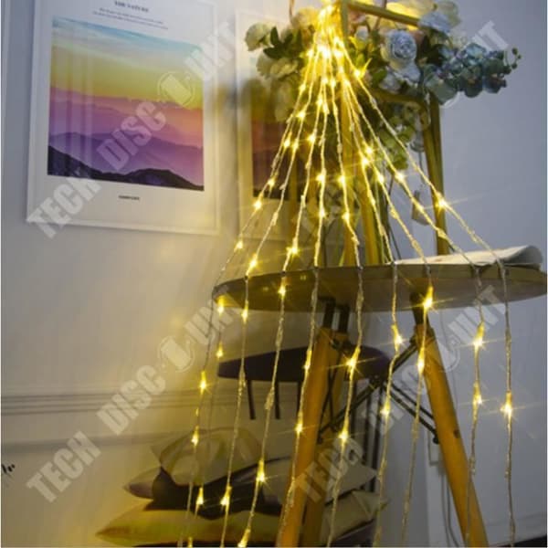 TD® 3 x 3m Vattentät Meteor Waterfall String Lights LED Waterfall Fairy Lights Gardiner Bröllopsbakgrundsbelysning - Vit