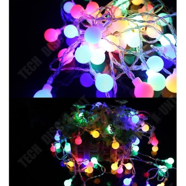 TD® LED Fairy Lights - 100 bollar - Vattentät - Med plugg - Varmvit - 10 m