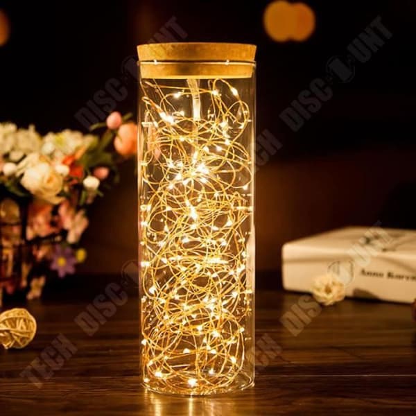 TD® Batteridrivna LED String Lights 10M 5M 4M 2M Koppartråd Fairy Lights String Lights - Modell: 5M DC12V Lila
