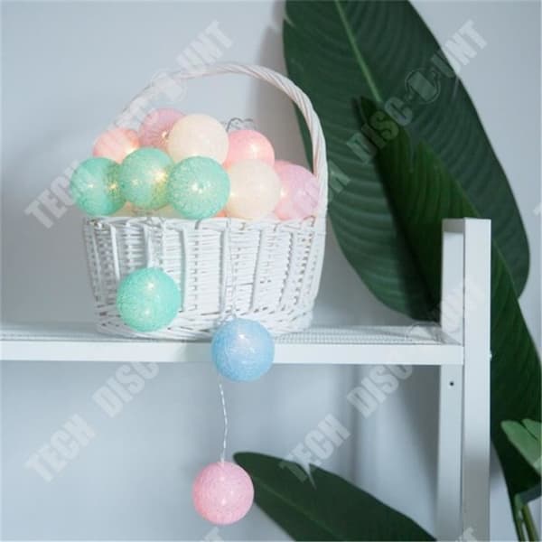 TD® LED String Lights 20 LED Bomullsbollar String Light An16971