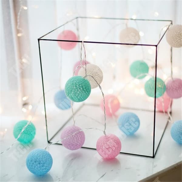 TD® LED String Lights 20 LED Bomullsbollar String Light An16971