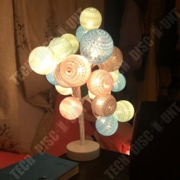 TD® 20 bollar 3 m LED-slingor Bubble Bomullsboll Fairy Lights Dekorativa lampor Blå och gula LED-lampor