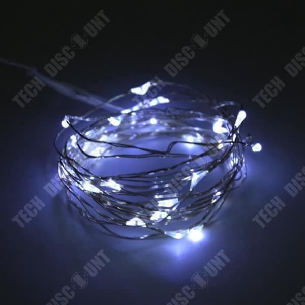 TD® LED Mini Button Batteri Koppartråd Koppartråd Bukett Ljus Lykta Presentkartong Liten glödlampssnöre 5m Bl