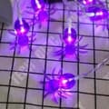 Miniatyrbild 3 av 4: TD® Halloween lila spindel LED slingljus 1,5 meter