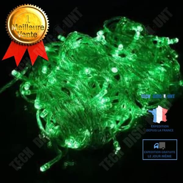 TD® LED string light deco wire USB party ornament (grön 5m)