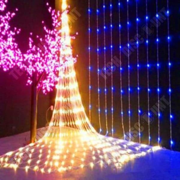TD® 3 x 3m Vattentät Meteor Waterfall String Lights LED Waterfall Fairy Lights Gardiner Bröllopsbakgrundsljus - Blå