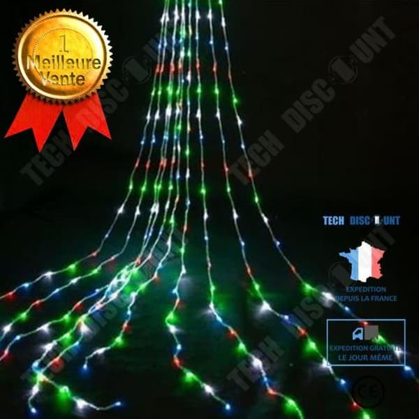 TD® 3 x 3m Vattentät Meteor Waterfall String Lights LED Waterfall Fairy Lights Gardiner Bröllopsbakgrundsljus - Blå