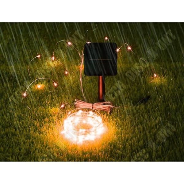 TD® LED-slingor för utomhusbruk, 10m USB, drivs av fot. - Modell: 3AA-batteri 10m varmvitt - MILEDCA00366