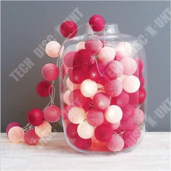 TD® LED Bubble Fairy Lights 20 Bollar 3m Svart, Grå och Vit