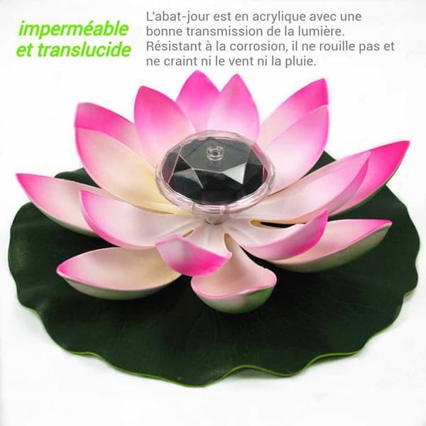 Solcellig blomma TD® 4PCS lotus vattentät flytande utomhusvägglampa trädgård Multifärgad fantasilampa presentdekoration