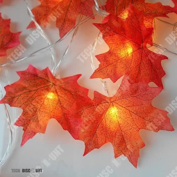 TD® Fairy lights boll fotodekoration utomhus inomhus batterier led orange sovrum lönnlöv varmt gult ljus