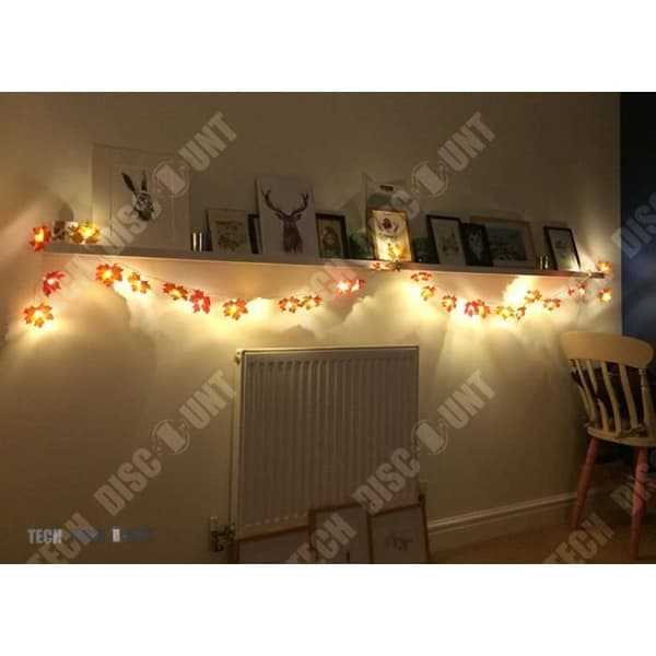 TD® Fairy lights boll fotodekoration utomhus inomhus batterier led orange sovrum lönnlöv varmt gult ljus