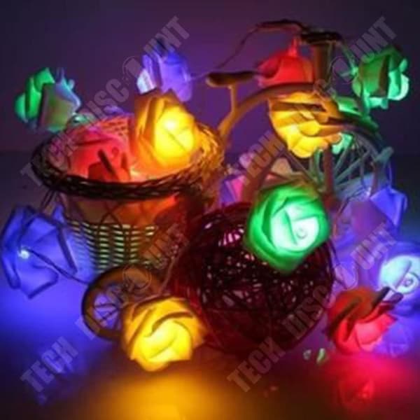 TD® LED String Lights 2.5M Rosor Färgglada Batterier String Fairy Light Lights Belysning Heminredning Fest N