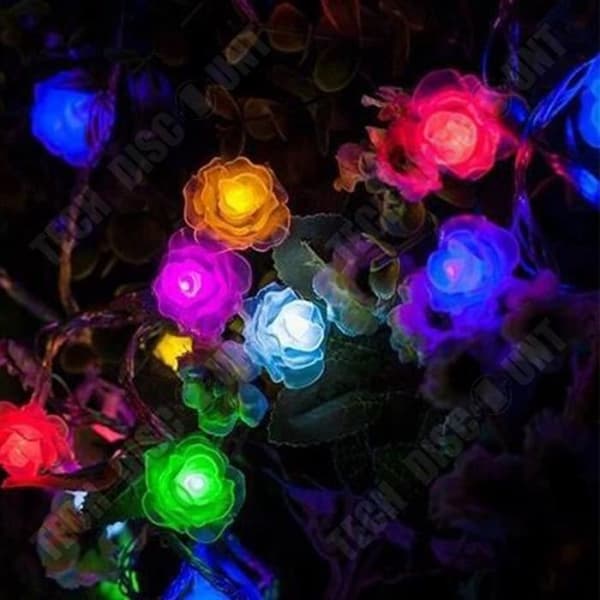 TD® LED String Lights 2.5M Rosor Färgglada Batterier String Fairy Light Lights Belysning Heminredning Fest N