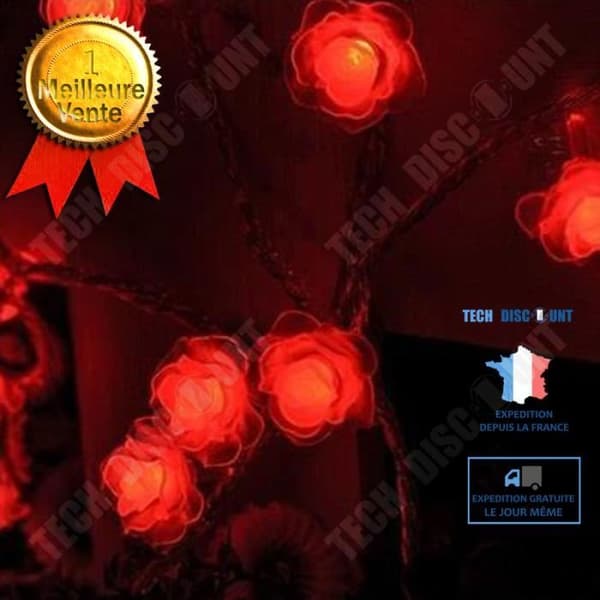 TD® LED String Lights 2.5M Rosor Färgglada Batterier String Fairy Light Lights Belysning Heminredning Fest N