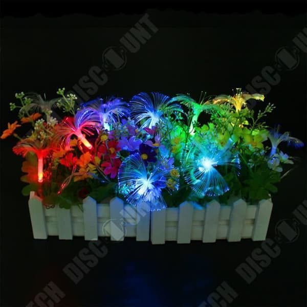 TD® färgglada fiberoptiska LED-slingor Holiday Dekoration Trumpet 2,5M 10LED 2st