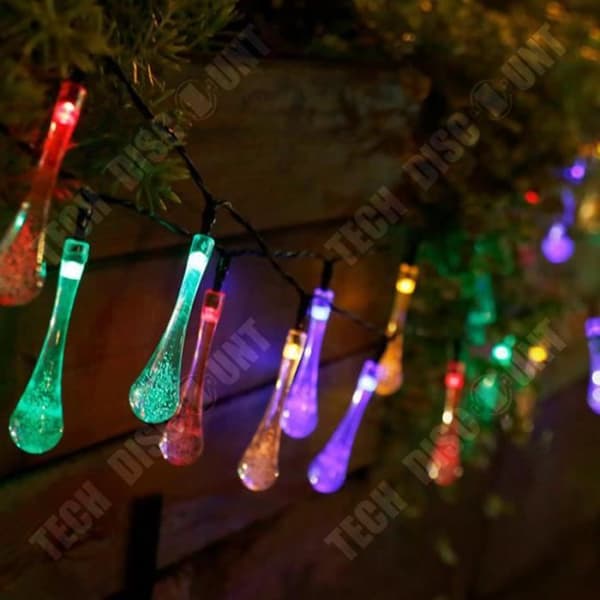 TD® Global Waterproof Solar LED String Lights Teardrop Shape 20 lysdioder 2 lägen för trädgårdar, hem, bröllop