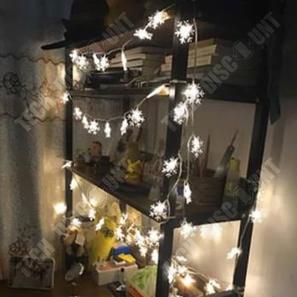 TD® Jul LED Strängljus Snö Blomma Varm Vit Belysning Dekorativa ljus för fest Jul Nyår 3M 20LED