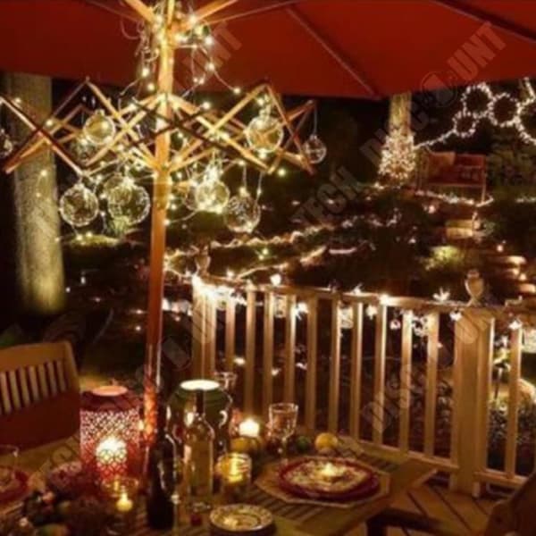 TD® LED Strängljus Bröllopsfest Juldekoration Ristråd 10M Varmvit