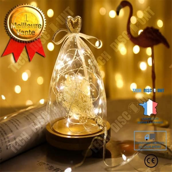 TD® Batteridrivna LED String Lights 10M 5M 4M 2M Koppartråd Fairy Lights String Lights - Modell: 5M DC12V Vit - MILEDCA0