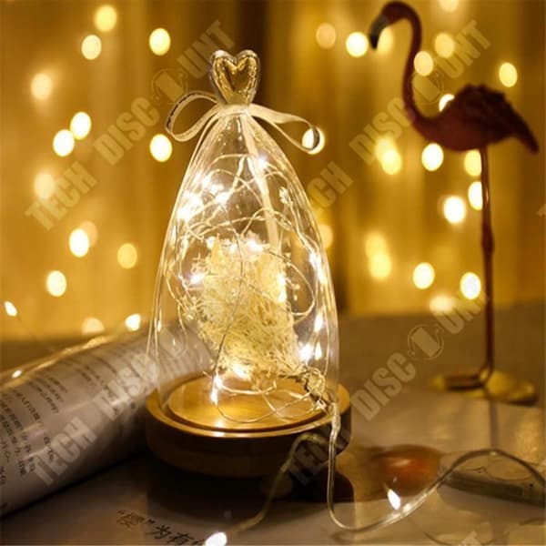 TD® Batteridrivna LED String Lights 10M 5M 4M 2M Koppartråd Fairy Lights String Lights - Modell: 5M DC12V Vit - MILEDCA0