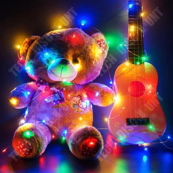 TD® Silver Wire String Lights LED Fairy Lights String Lights för No - Modell: Purper 2M 20LEDS