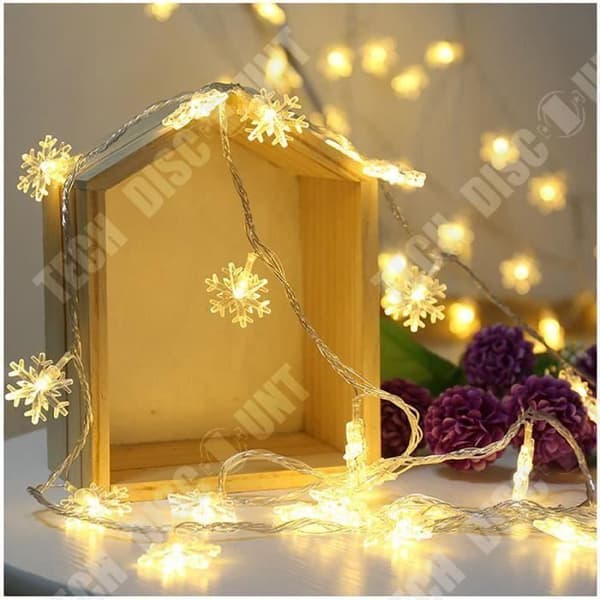 TD® Christmas LED String Lights Snow Flower Warm White Lighting Dekorativa Lights for Party Christmas New Year 2M 10LED