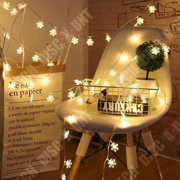 TD® Christmas LED String Lights Snow Flower Warm White Lighting Dekorativa Lights for Party Christmas New Year 2M 10LED