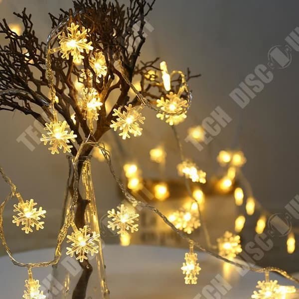 TD® Christmas LED String Lights Snow Flower Warm White Lighting Dekorativa Lights for Party Christmas New Year 2M 10LED