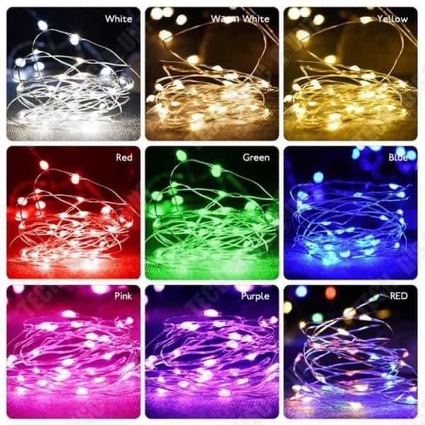 TD® Batteridrivna LED Strängljus 10M 5M 4M 2M Koppartråd Fairy Lights Light - Modell: 10M USB 12V Varmvit