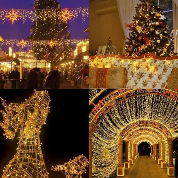 I® 100 LED batteridriven ljuskrans med fjärrkontroll 10 meter varmvit ljusläge Vattentät för jul nyår