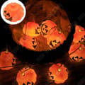 Miniatyrbild 4 av 4: TD® Halloween Pumpkin Light String, Dekoration Light String, Fjärrkontroll, Holiday Arrangement Light