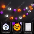 Miniatyrbild 3 av 4: TD® 20 LED Pumpa Ghost Dekorativa ljusslingor Halloween Ghost Face Doll Batterilåda Lykta