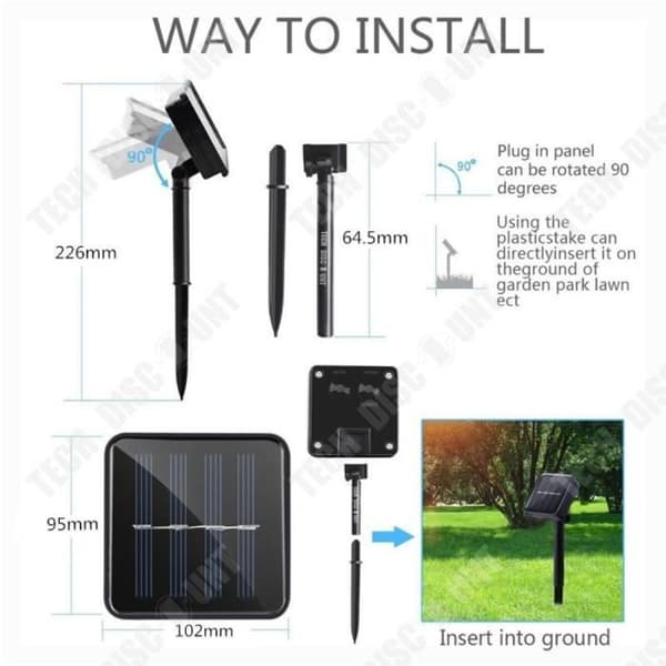 TD® utomhus solgarland guinguette trädgård led kall vit multicolor lysande inomhus gran barn vattentät lampa fester