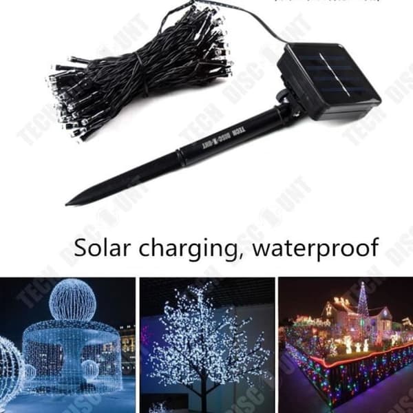 TD® utomhus solgarland guinguette trädgård led kall vit multicolor lysande inomhus gran barn vattentät lampa fester