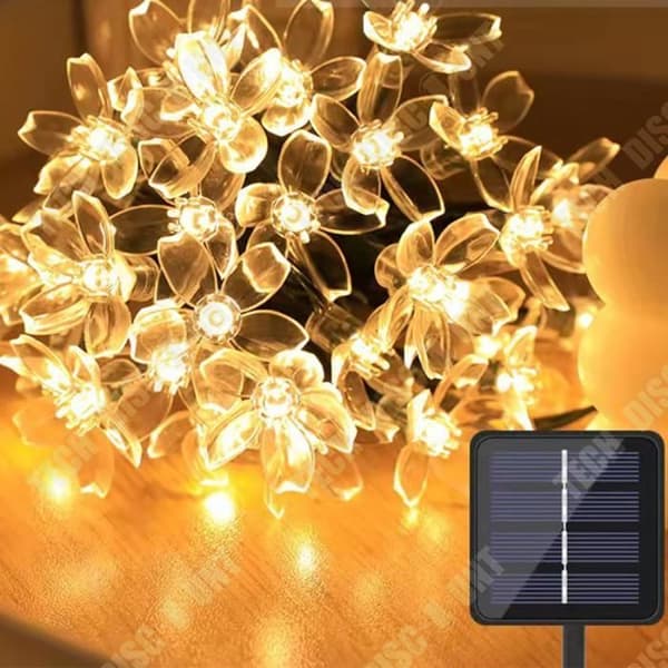 TD® LED-ljusgirlang 7m 50 ljus Körsbärsblomljusgirlang Festlig dekoration Solgirlang