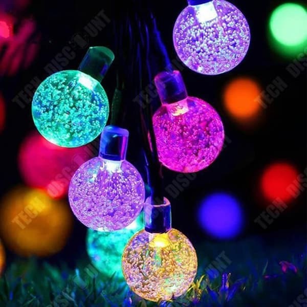 TD® Solar Fairy Lights 7m 50 Lights Ballong Garland Smart Light Control Festliga dekorativa lampor