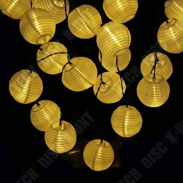 Solar Light Garland - TECH RABATT - 80 LED-lyktor - Varmvita - Utomhus - Trädgård