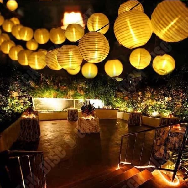 Solar Light Garland - TECH RABATT - 80 LED-lyktor - Varmvita - Utomhus - Trädgård
