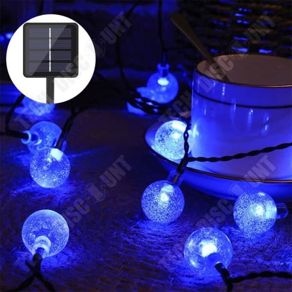 Solarljuskedja - Tech Discount® - 30 LED - Bubbelboll - Varmvit - IP68