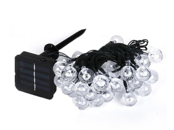 Solarljuskedja - Tech Discount® - 30 LED - Bubbelboll - Varmvit - IP68