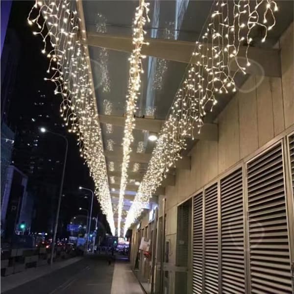 CONFO 5m 216 huvuden europeisk standard LED istappsljus fönsterdekoration blinkande ljus gardinljus vattentätt
