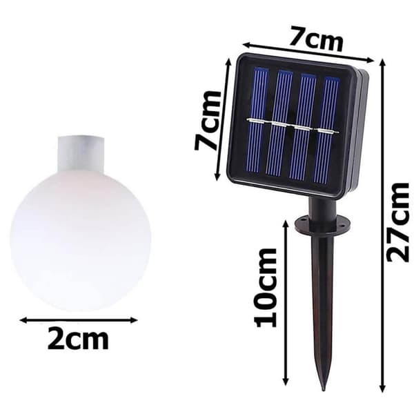 Solcelledrevet LED lysstreng 40 fargerike lamper 7m