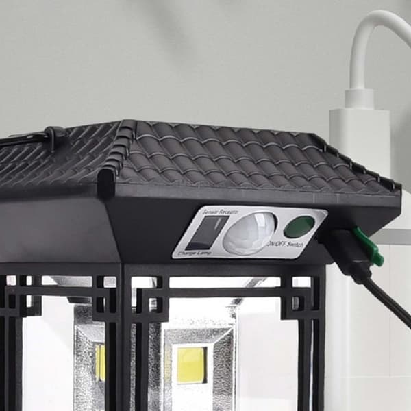 Solcellslykta med Fjärrkontroll och Rörelsesensor