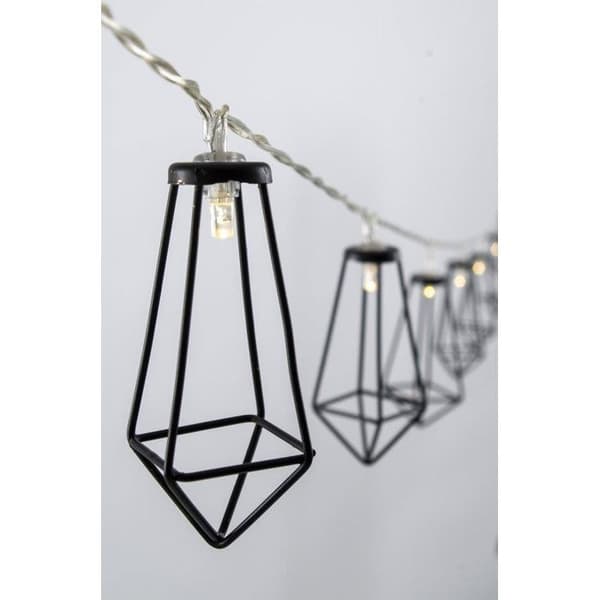 Bo-Camp Industriell ljusslinga Guirlande 10 Ljus 5 Lumen Svart