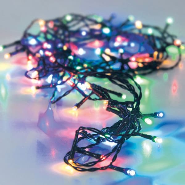 Light Garland Outdoor Use - GENERISK - 120 Multiled 17m - Vit - Styrapp - Grön kabel