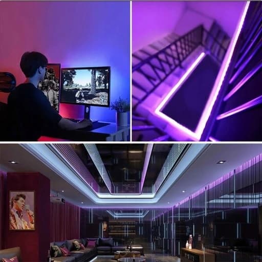 RGB LED-NAUHA ULKOKÄYTTÖÖN 230V TV:LLE 5M 3528 STRONG HUONEKAUKOSÄÄDIN